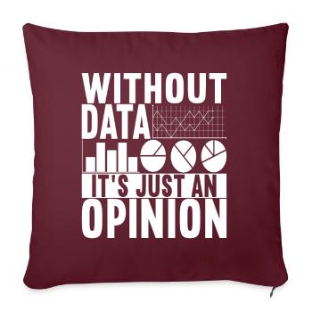 Analyste de données Data Scientist - Housse de coussin décorative 45 x 45 cm - bordeaux - Devant