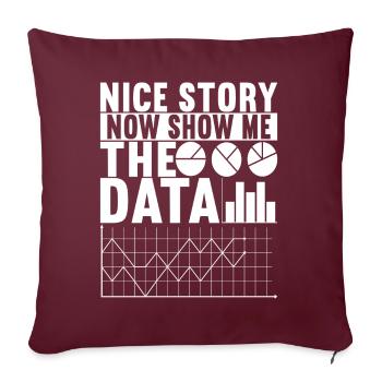 Analyste de données Data Scientist - Housse de coussin décorative 45 x 45 cm - bordeaux - Devant