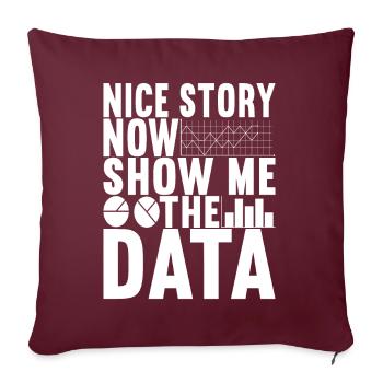 Analyste de données Data Scientist - Housse de coussin décorative 45 x 45 cm - bordeaux - Devant