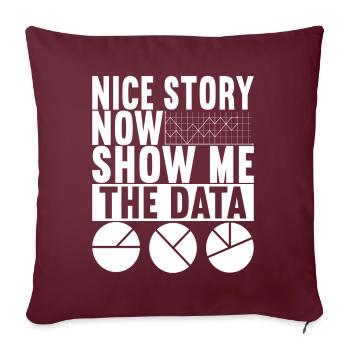 Analyste de données Data Scientist - Housse de coussin décorative 45 x 45 cm - bordeaux - Devant