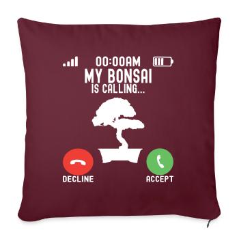 Bonsaï Bonsaï - Housse de coussin décorative 45 x 45 cm - bordeaux - Devant