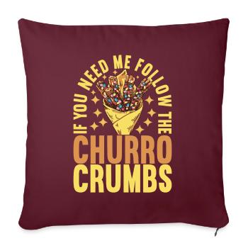 Churros - Housse de coussin décorative 45 x 45 cm - bordeaux - Devant