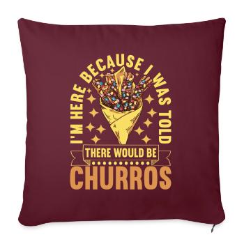 Churros - Housse de coussin décorative 45 x 45 cm - bordeaux - Devant