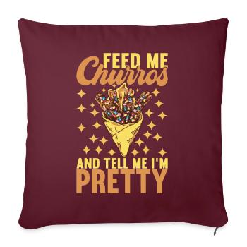 Churros - Housse de coussin décorative 45 x 45 cm - bordeaux - Devant