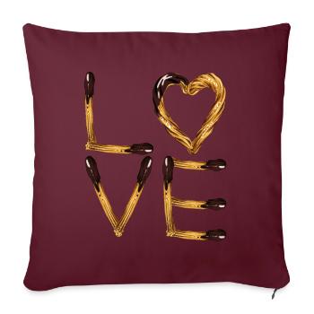 Churros - Housse de coussin décorative 45 x 45 cm - bordeaux - Devant