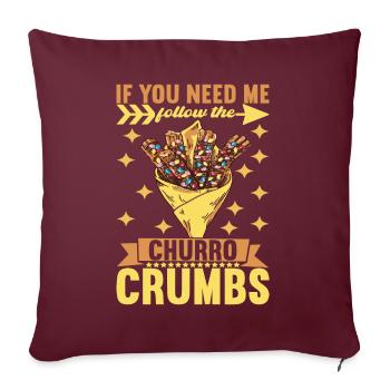 Churros - Housse de coussin décorative 45 x 45 cm - bordeaux - Devant