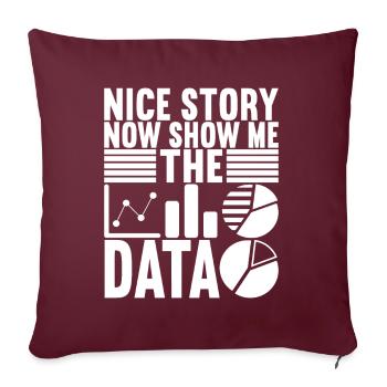 Analyste de données Data Scientist - Housse de coussin décorative 45 x 45 cm - bordeaux - Devant