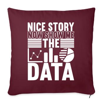 Analyste de données Data Scientist - Housse de coussin décorative 45 x 45 cm - bordeaux - Devant