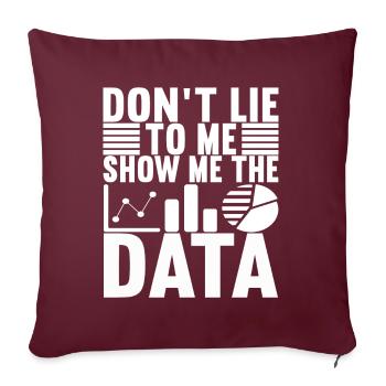 Analyste de données Data Scientist - Housse de coussin décorative 45 x 45 cm - bordeaux - Devant
