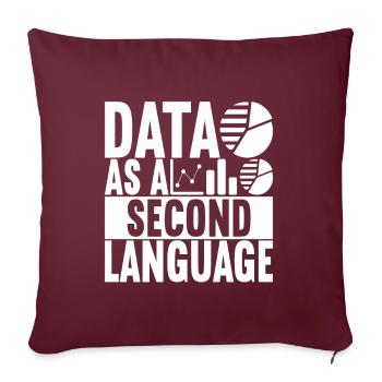 Analyste de données Data Scientist - Housse de coussin décorative 45 x 45 cm - bordeaux - Devant