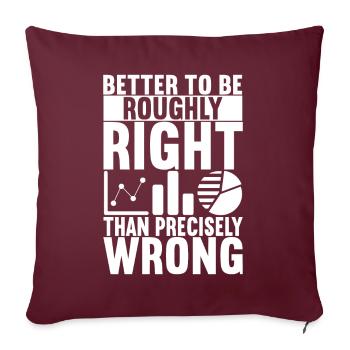 Analyste de données Data Scientist - Housse de coussin décorative 45 x 45 cm - bordeaux - Devant