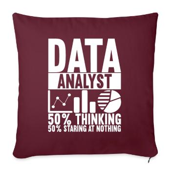 Analyste de données Data Scientist - Housse de coussin décorative 45 x 45 cm - bordeaux - Devant