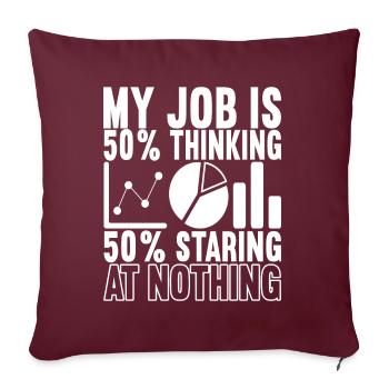 Analyste de données Data Scientist - Housse de coussin décorative 45 x 45 cm - bordeaux - Devant