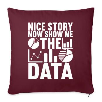 Analyste de données Data Scientist - Housse de coussin décorative 45 x 45 cm - bordeaux - Devant
