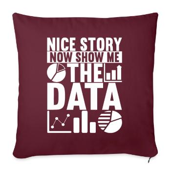 Analyste de données Data Scientist - Housse de coussin décorative 45 x 45 cm - bordeaux - Devant