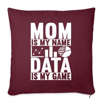 Analyste de données Data Scientist - Housse de coussin décorative 45 x 45 cm - bordeaux - Devant