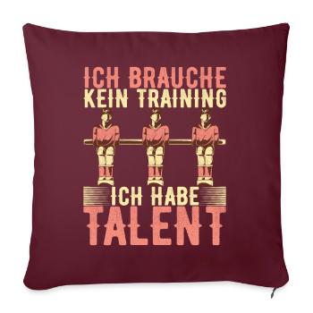 Tischfussball Tischkicker - Sofakissenbezug 45 x 45 cm - Burgunderrot - Vorne