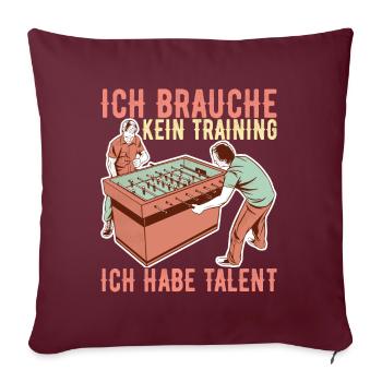 Tischfussball Tischkicker - Sofakissenbezug 45 x 45 cm - Burgunderrot - Vorne