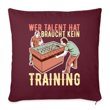 Tischfussball Tischkicker - Sofakissenbezug 45 x 45 cm - Burgunderrot - Vorne