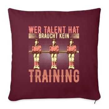 Tischfussball Tischkicker - Sofakissenbezug 45 x 45 cm - Burgunderrot - Vorne