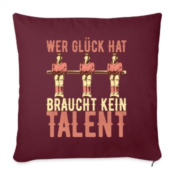 Tischfussball Tischkicker - Sofakissenbezug 45 x 45 cm - Burgunderrot - Vorne