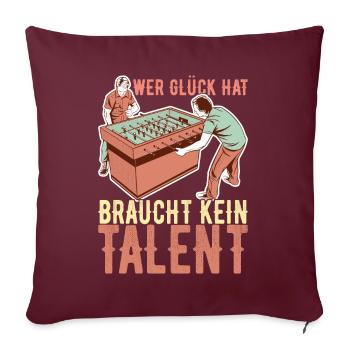Tischfussball Tischkicker - Sofakissenbezug 45 x 45 cm - Burgunderrot - Vorne