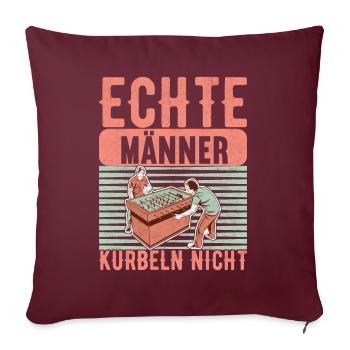 Tischfussball Tischkicker - Sofakissenbezug 45 x 45 cm - Burgunderrot - Vorne