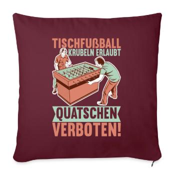 Tischfussball Tischkicker - Sofakissenbezug 45 x 45 cm - Burgunderrot - Vorne