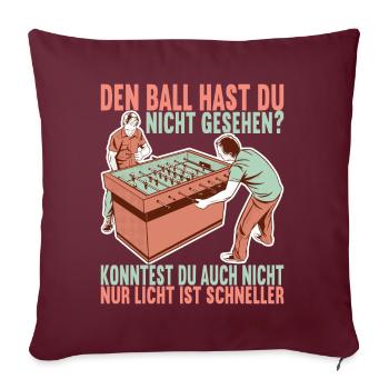 Tischfussball Tischkicker - Sofakissenbezug 45 x 45 cm - Burgunderrot - Vorne