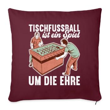 Tischfussball Tischkicker - Sofakissenbezug 45 x 45 cm - Burgunderrot - Vorne