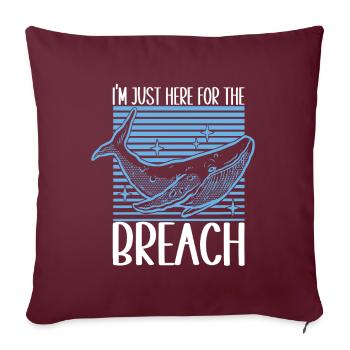Observateurs de baleines - Housse de coussin décorative 45 x 45 cm - bordeaux - Devant