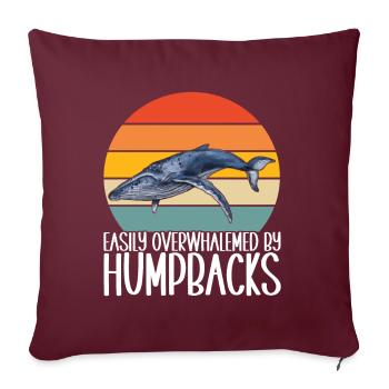 Observateurs de baleines - Housse de coussin décorative 45 x 45 cm - bordeaux - Devant