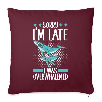 Observateurs de baleines - Housse de coussin décorative 45 x 45 cm - bordeaux - Devant