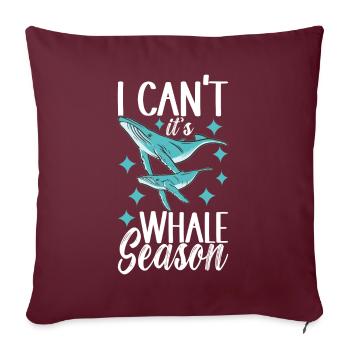 Observateurs de baleines - Housse de coussin décorative 45 x 45 cm - bordeaux - Devant