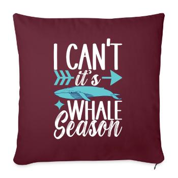 Observateurs de baleines - Housse de coussin décorative 45 x 45 cm - bordeaux - Devant
