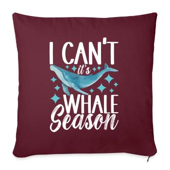 Observateurs de baleines - Housse de coussin décorative 45 x 45 cm - bordeaux - Devant