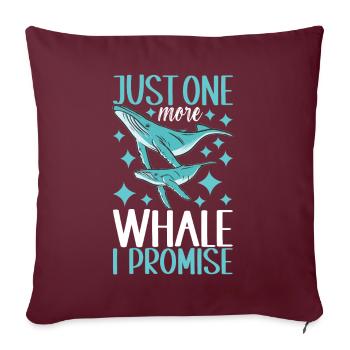 Observateurs de baleines - Housse de coussin décorative 45 x 45 cm - bordeaux - Devant