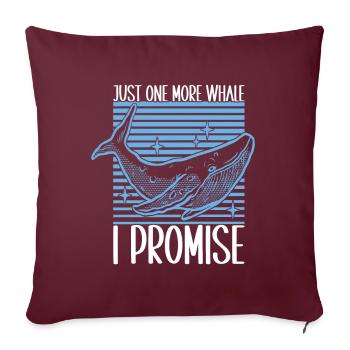 Observateurs de baleines - Housse de coussin décorative 45 x 45 cm - bordeaux - Devant