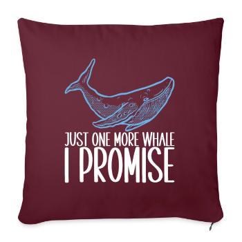 Observateurs de baleines - Housse de coussin décorative 45 x 45 cm - bordeaux - Devant