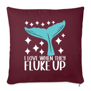Observateurs de baleines - Housse de coussin décorative 45 x 45 cm - bordeaux - Devant