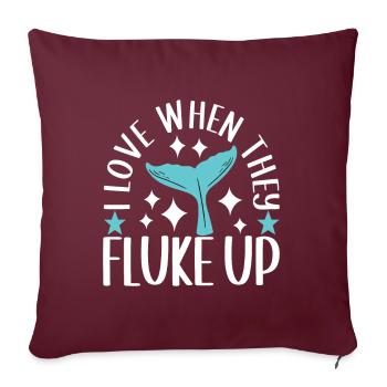 Observateurs de baleines - Housse de coussin décorative 45 x 45 cm - bordeaux - Devant