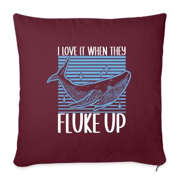 Observateurs de baleines - Housse de coussin décorative 45 x 45 cm - bordeaux - Devant