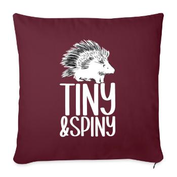 Porc-épic mignon - Housse de coussin décorative 45 x 45 cm - bordeaux - Devant