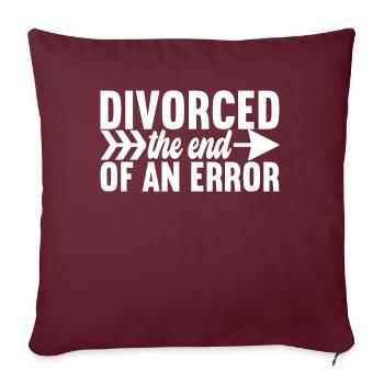 Divorce Divorcé - Housse de coussin décorative 45 x 45 cm - bordeaux - Devant