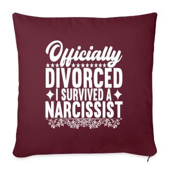 Divorce Divorcé - Housse de coussin décorative 45 x 45 cm - bordeaux - Devant