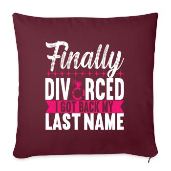 Divorce Divorcé - Housse de coussin décorative 45 x 45 cm - bordeaux - Devant
