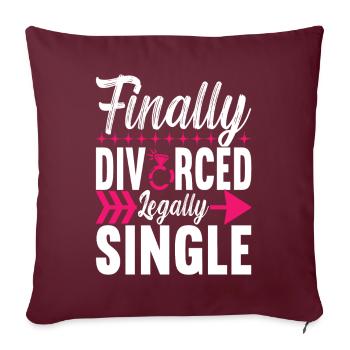 Divorce Divorcé - Housse de coussin décorative 45 x 45 cm - bordeaux - Devant