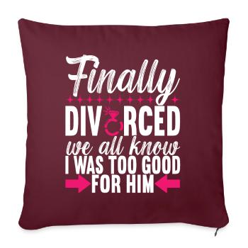 Divorce Divorcé - Housse de coussin décorative 45 x 45 cm - bordeaux - Devant