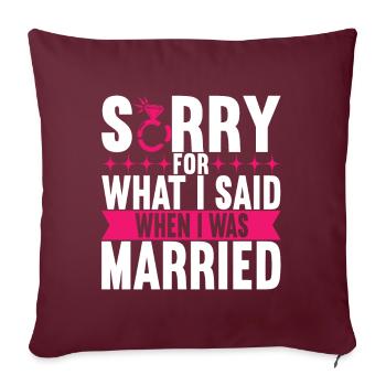 Divorce Divorcé - Housse de coussin décorative 45 x 45 cm - bordeaux - Devant