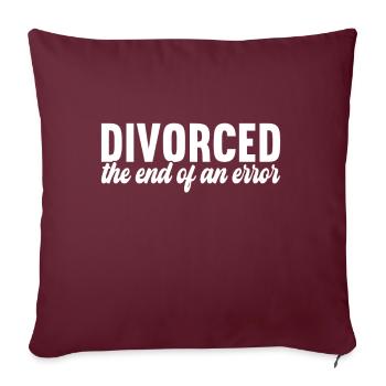 Divorce Divorcé - Housse de coussin décorative 45 x 45 cm - bordeaux - Devant